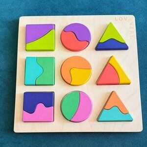 Lovevery Wooden Land and Sky Shape Puzzle